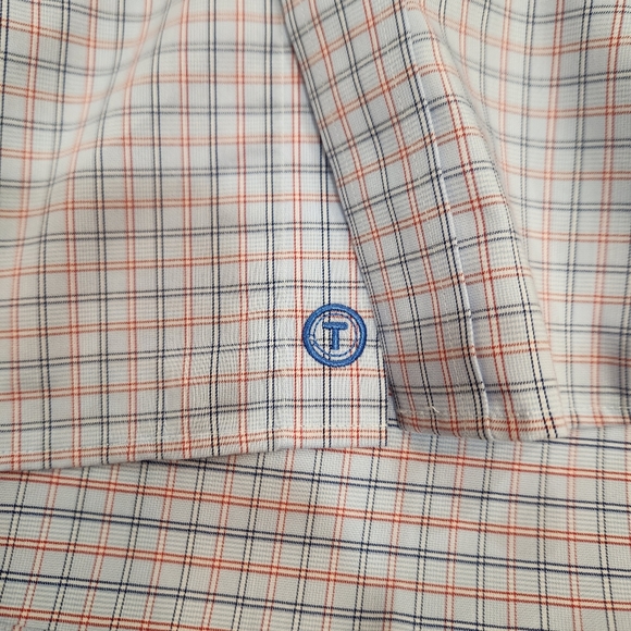 Twillory Performance Mens Shirt Sz 17.5 34-35 Tailored Fit Blue Gingham NWOT - Picture 7 of 15